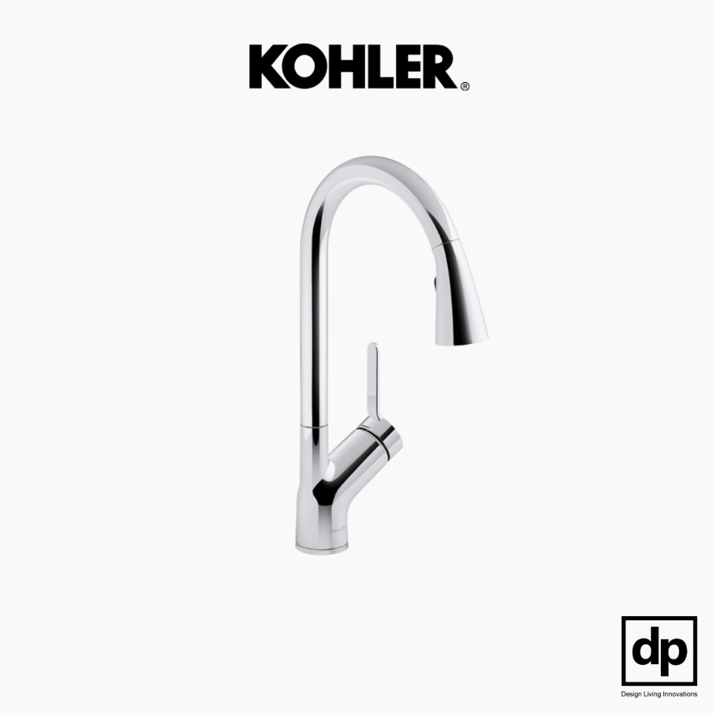 KOHLER ก๊อกอ่างล้างจาน ระบบเซ็นเซอร์ แบบน้ำร้อน-น้ำเย็น รุ่นเซทรา Setra สีโครเมียม รุ่น K-22898T-4-CP ของแท้