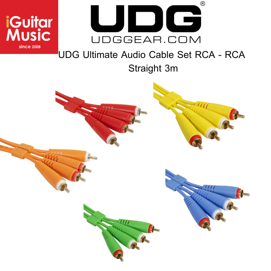 UDG Ultimate Audio Cable Set RCA - RCA Straight 3m.