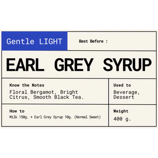 Earl Grey Syrup Premium ไซรัปชาเอิร์ลเกรย์แท้ กลิ่น Bergamot หอมละมุน ไม่หวานโดด (ขนาดทดลอง 50 กรัม)