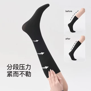 【พร้อมส่ง】ถุงเท้าสั้น ขาว-ดำ ถุงเท้ายาวถึงน่อง ถุงน่องยาวถึงเข่า ผ้าบางเบาระบายอากาศ ยืดหยุ่นดี ใส่สบาย ไม่คับ ลด 50%