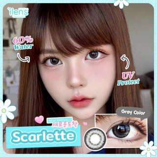 คอนแทคเลนส์ ilens SCARLETT รุ่นตาโต gray brown ขนาด 60% ค่าอมน้ำ - Contactlens bigeye บิ๊กอาย คอนแทคเลนส์กรองแสงUV