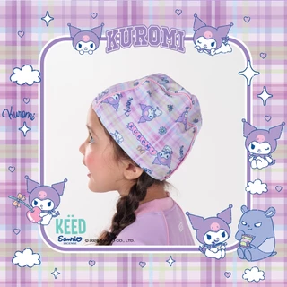✨NEW✨ KEED X Kuromi Collection 2026 หมวกว่ายน้ำเด็กผู้หญิง สีชมพูม่วง กัน UV50+