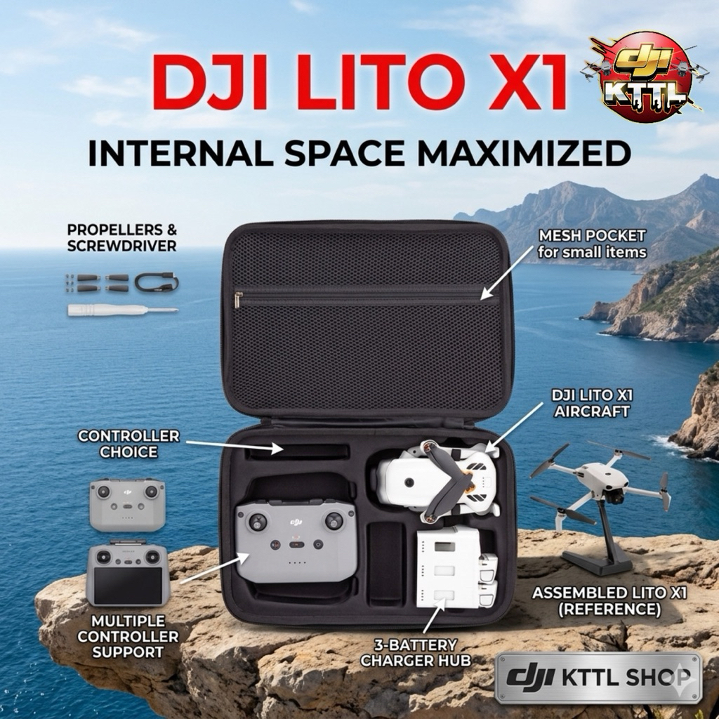 กระเป๋า DJI LITO X1 ใส่ได้ทั้งรีโมทธรรมดาและรีโมท RC 2 NEW พร้อมส่ง