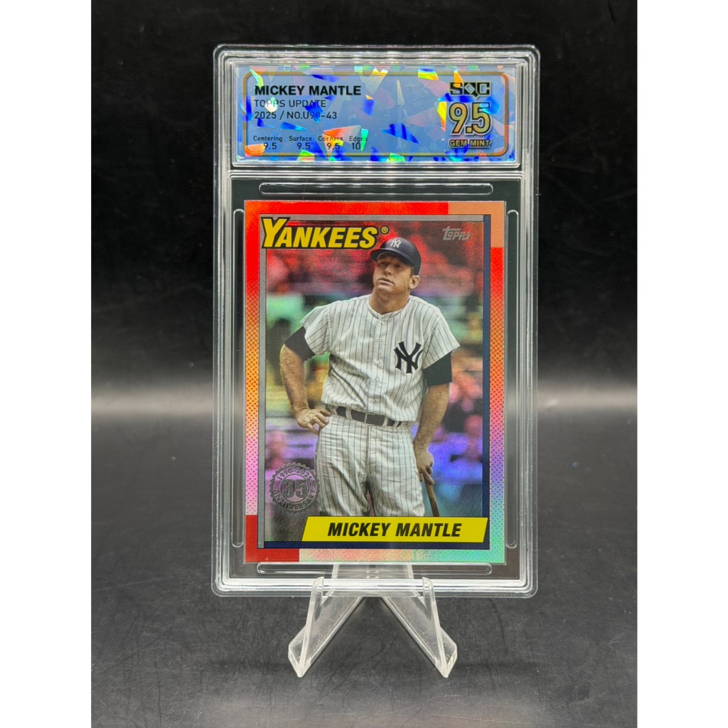 Mickey Mantle 2025 Topps Update #U90-43 - SQC 9.5 GEM MINT