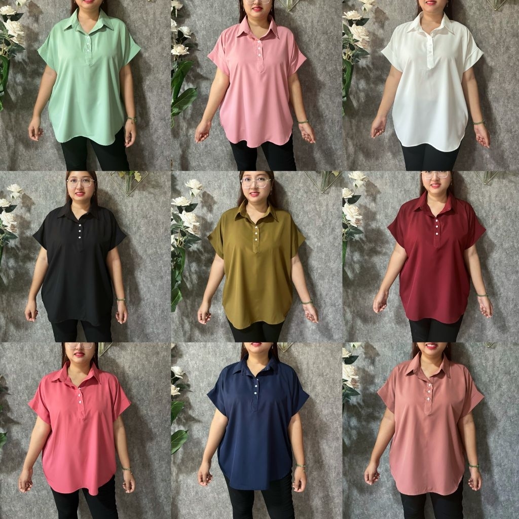 เสื้อแฟชั่น เสื้อแฟชั่นไซส์ใหญ่ เสื้อแฟชั่นแขนสั้น เสื้อโปโล
