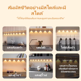 MeeDa ไฟเซ็นเซอร์ LED ปรับแสงได้ 3 สี ใช้งานได้หลายพื้นที่ ชาร์จ USB ติดตั้งง่ายไม่เจาะผนัง