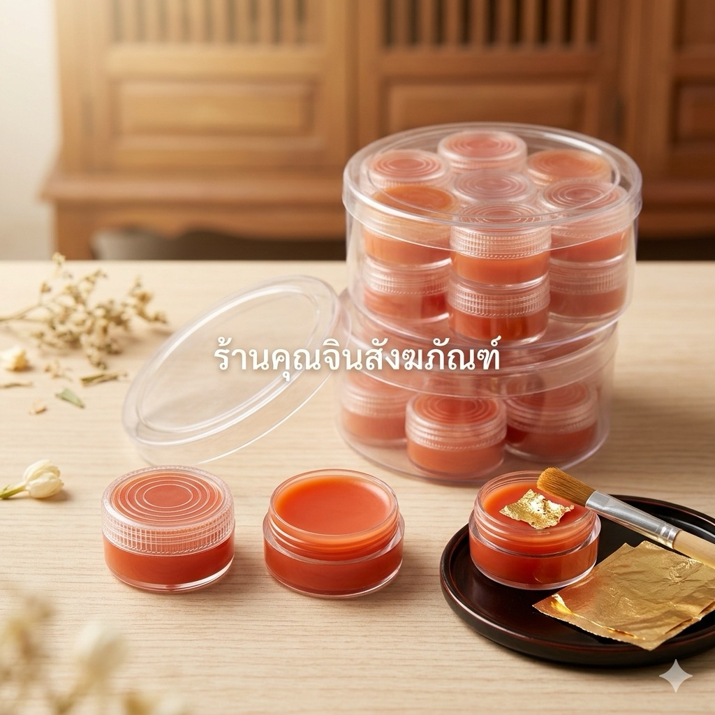 [พร้อมส่ง] สีผึ้งตลับแท้ กลิ่นหอมอ่อนๆ เนื้อเนียนนุ่ม สำหรับทาปากบำรุงผิว หรือใช้ปิดทองพระ/วัตถุมงคล