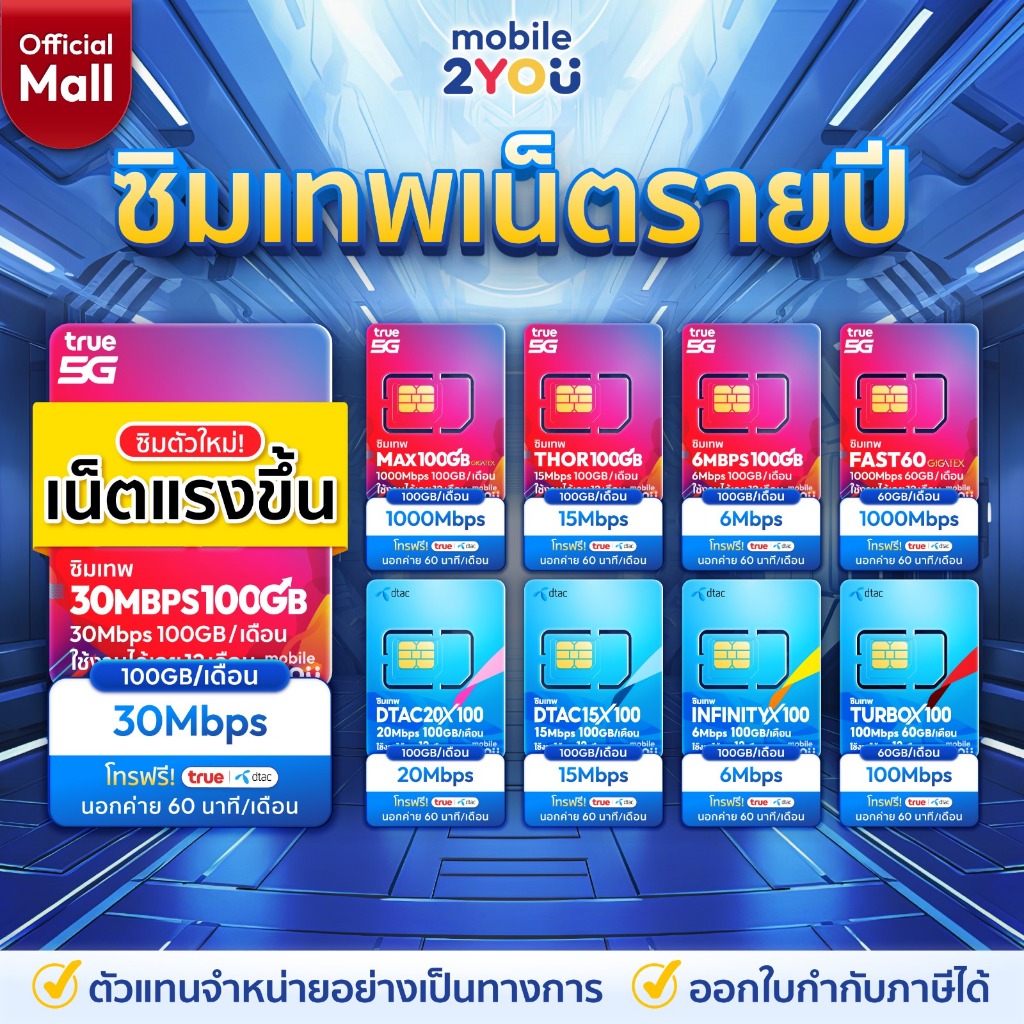 [ ผ่อน0% 10เดือน ผ่านบัตรเครดิตได้ ] ซิมเทพ ซิมเน็ตรายปี TRUE DTAC  ซิมรายปีทรู ดีแทค ซิมรายปี โทรฟร