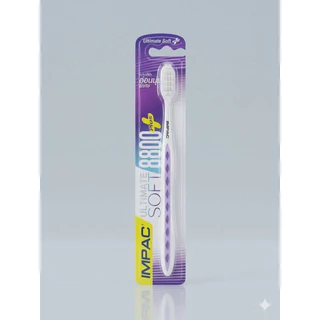 แพคเกจใหม่แปรงสีฟันขนนุ่มพิเศษ ป้องกันเหงือกร่น ยี่ห้ออิมแพค รุ่น Ultimate soft ขนแปรงจำนวน8,800เส้น