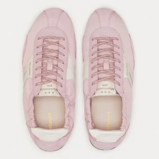 Mustard Stella Pastel Pink | รองเท้าผ้าไนลอน ผสมหนังแท้ ทรงสลิปออน