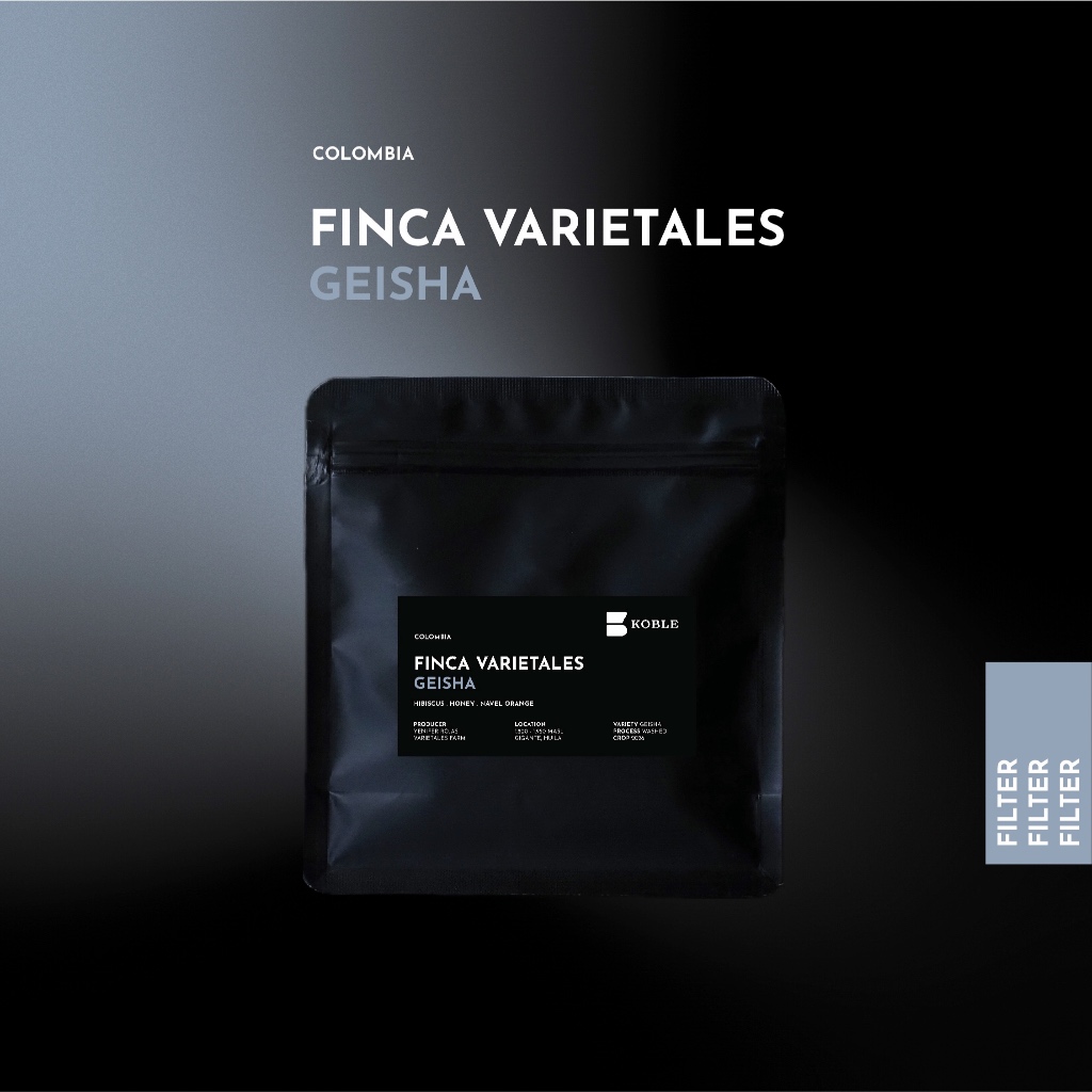 KOBLE COFFEE - Colombia Finca Varietales, Geisha Washed [เมล็ดกาแฟคั่วอ่อน Filter Specialty Grade]