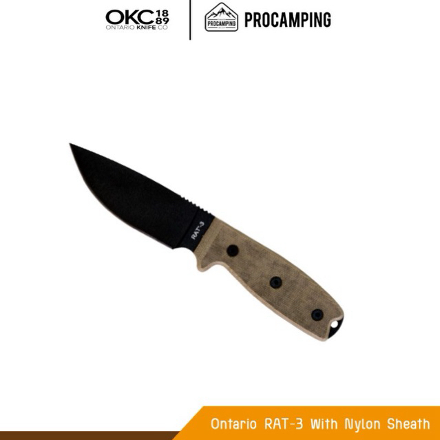 Ontario RAT-3 w/Nylon Sheath (TOKC-8665)