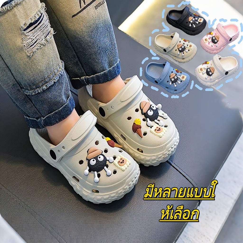 [จัดส่งในพื้นที่]รองเท้าแตะเด็ก รองเท้ารูระบาย กันลื่น ใส่ไปข้างนอก ใส่สบาย รองเท้าแตะฤดูร้อนสำหรับเด็ก