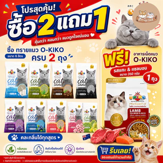 ทรายแมวเต้าหู้ Okiko Premium Tofu Cat Litter Cat Sand 6 ลิตร
