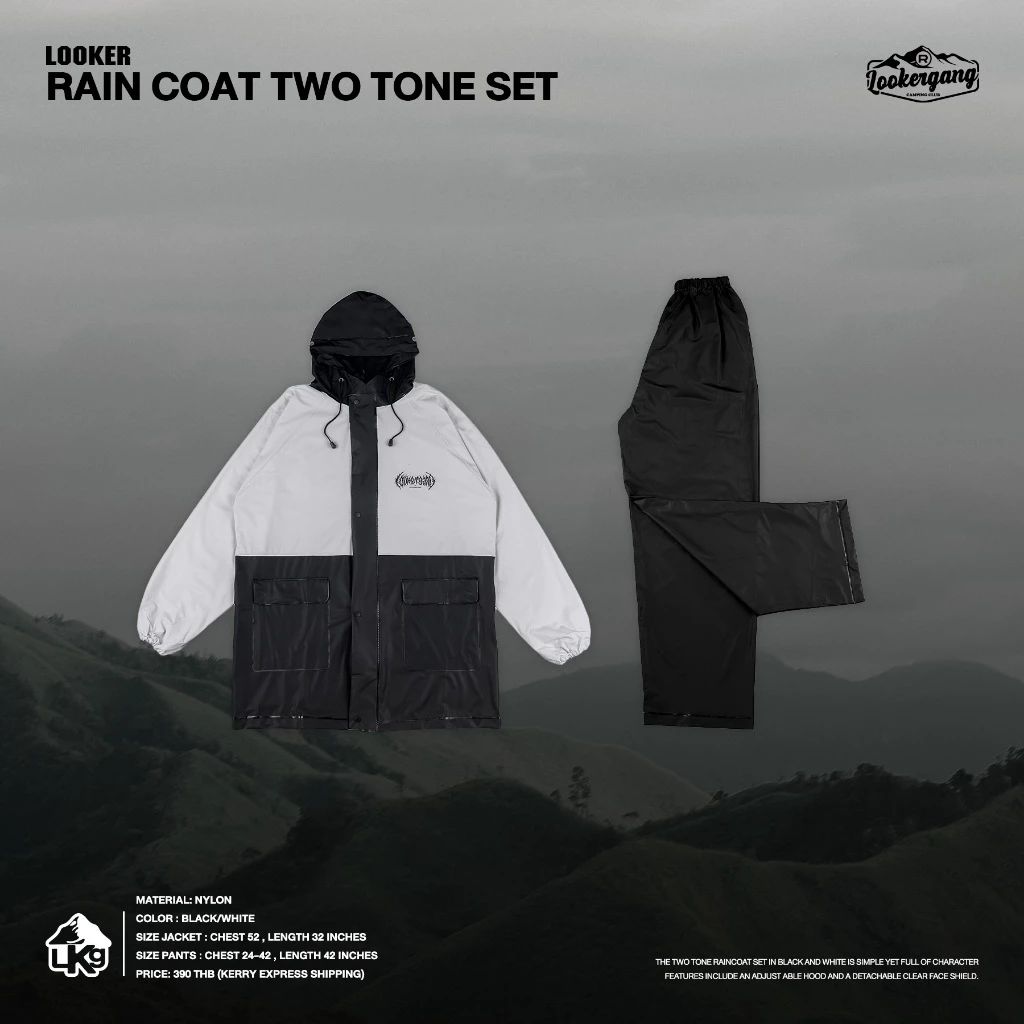 LOOKER RAINCOAT SET ชุดกันฝนเสื้อพร้อมกางเกง - รูปที่ 1