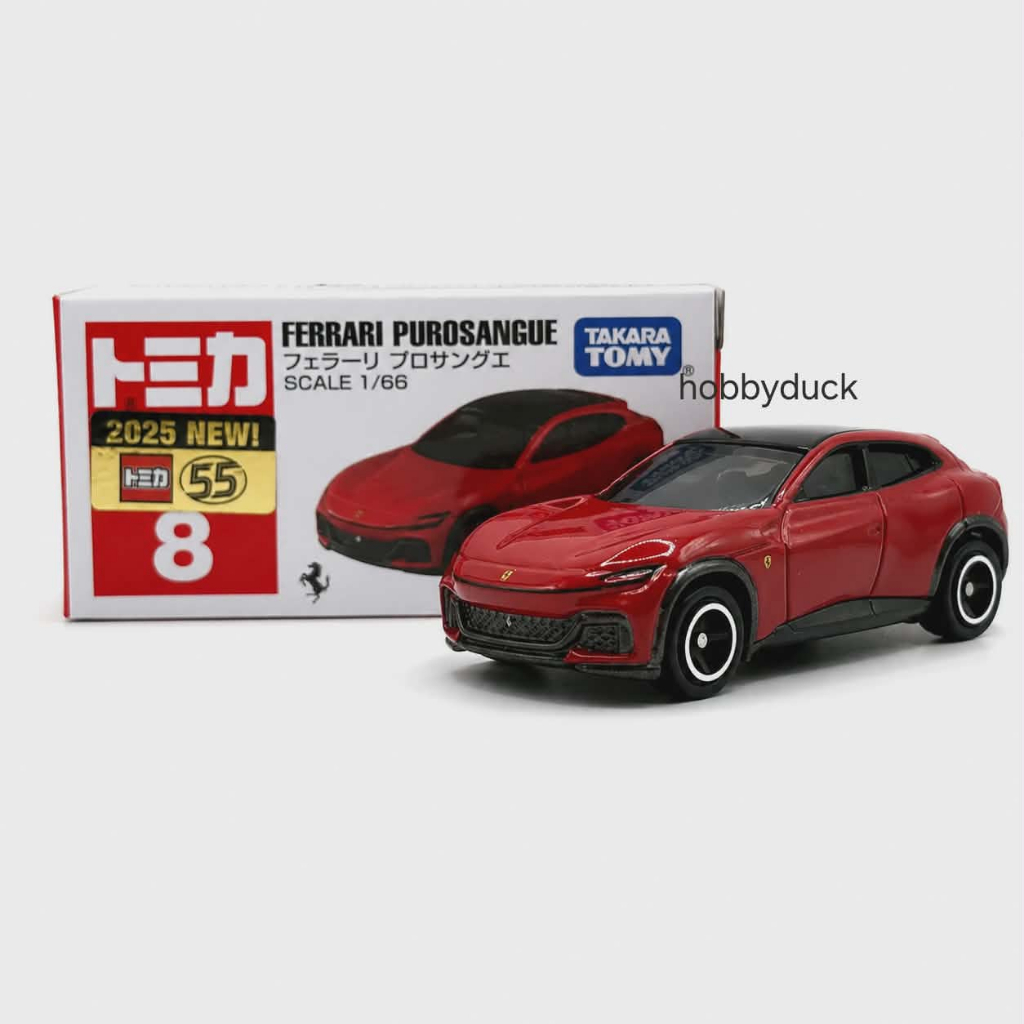 FL2 Tomica First Lot 8 Ferrari Purosangue Red color 1/66 ใหม่ในซีล 🧩 รถโทมิก้าขนาดเล็ก 6.5-7.0 ซม