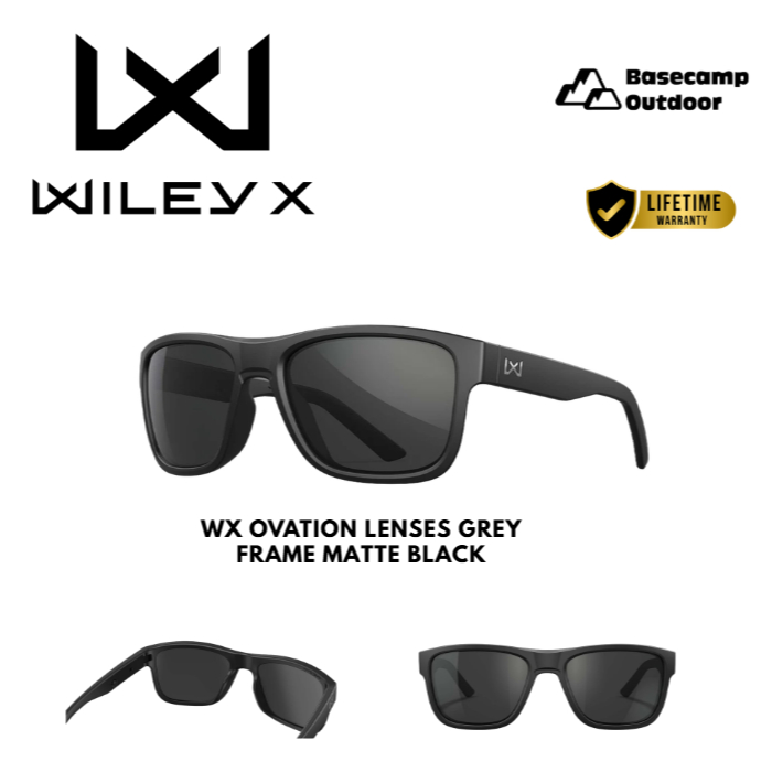 แว่นกันแดด Wiley-X Ovation Lenses Grey Frame Matte Black