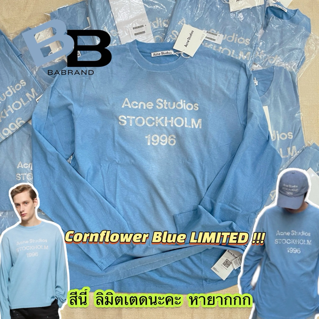 🔥พร้อมส่ง🔥Acne Studios 1996 Sprayed  LOGO Sweater ของแท้100% รุ่นยอตฮิต ใส่สบาย Unisex