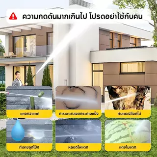 เครื่องฉีดน้ำแรงดันสูง 600บาร์ รดน้ำ ล้างรถ เครื่องฉีดน้ำ6000วัตต์ พร้อมอุปกรณ์ครบชุด มอเตอร์เหนี่ยวนำ