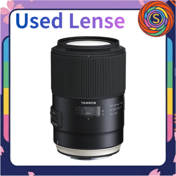【Secondhand】Tamron SP 90mm F2.8 Di MACRO 1:1 VC USD F017 Macro Prime Lens Canon EF-mount Full Frame 