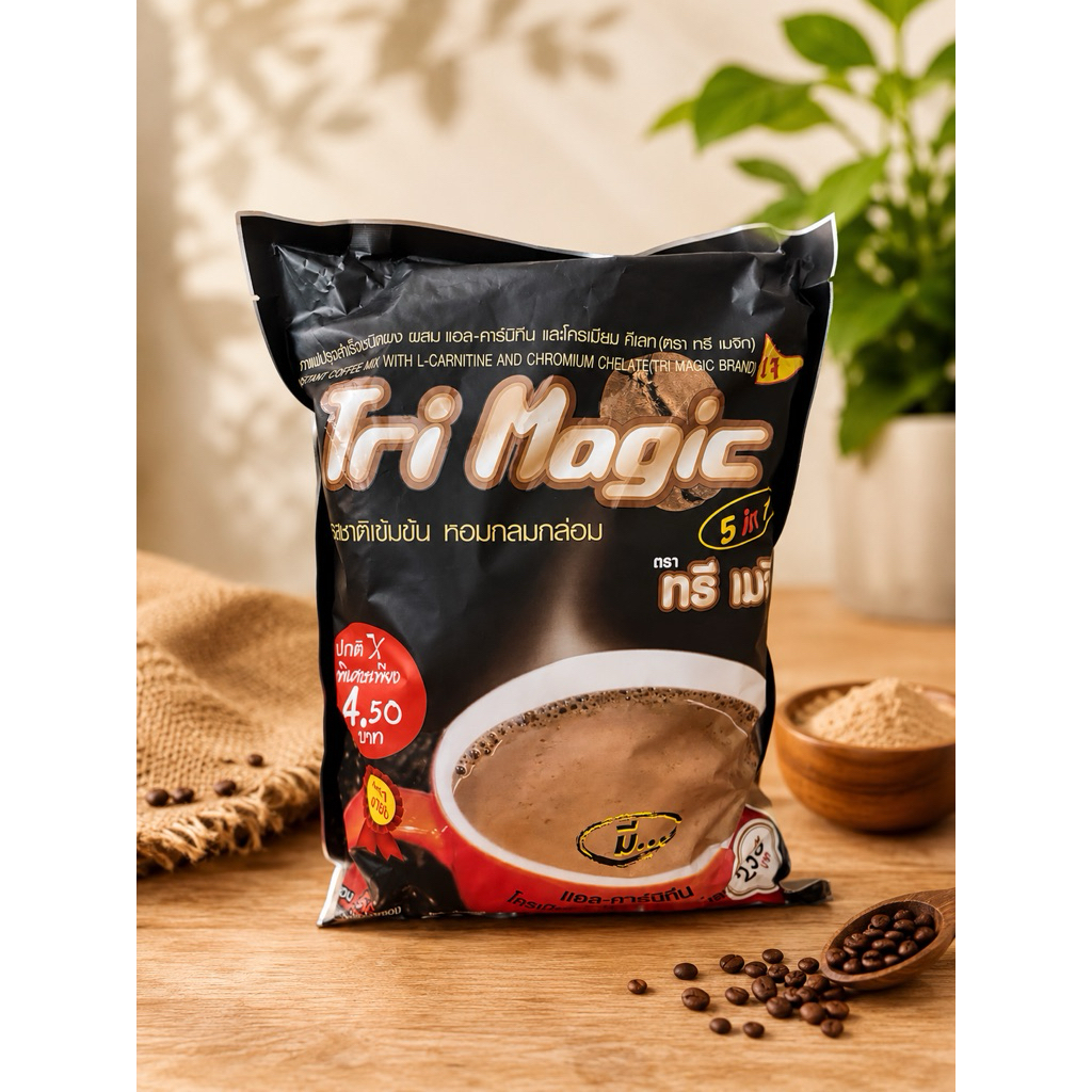 กาแฟทรีเมจิก Tri Magic กาแฟ 5in1 บรรจุ 50 ซอง