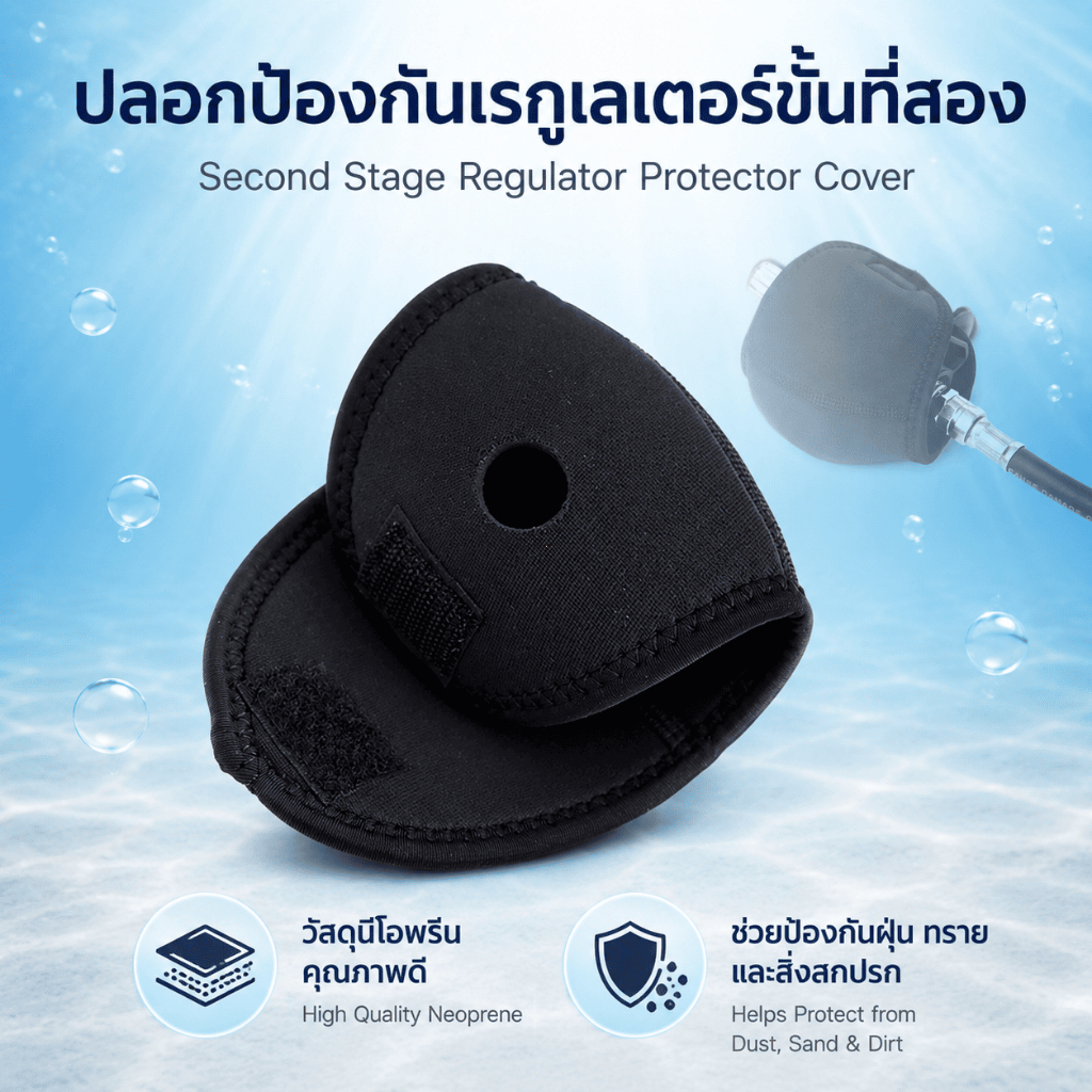 Diving Regulator cover, ผ้า Neoprene ครอบ Regulator สำหรับดำน้ำ, ผ้าครอบ Regulator