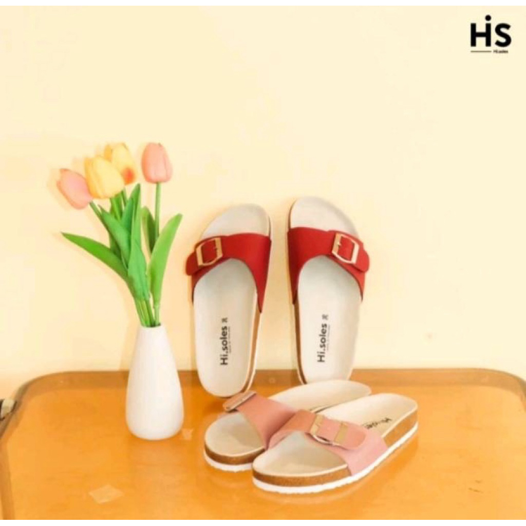 Hi.soles รองเท้าแตะ รองเท้าสไตล์วินเทจ ไบเก้น ราคาถูก #คาดเดี่ยว Candy