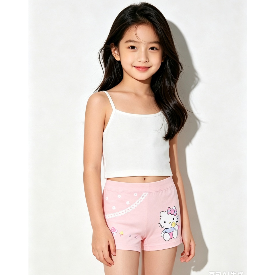 Hello kitty กางเกงในเด็ก ลายการ์ตูน น่ารัก ใส่สบาย ระบายอากาศดี แพ็ค 4 ตัว สีแบบคละ