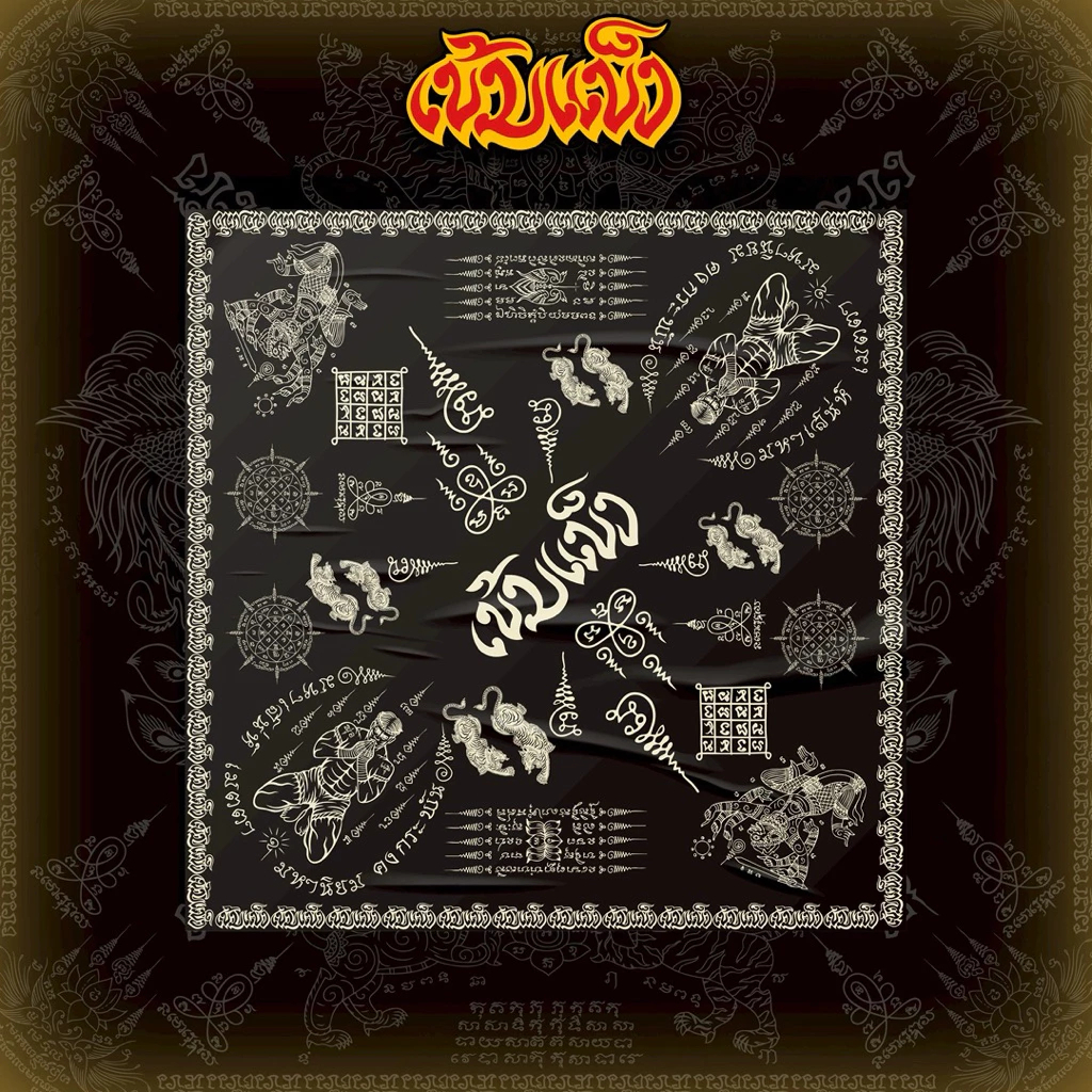 Khem Khaeng ผ้าโพกหัว BANDANA  เนื้อผ้าคอตตอน  ขนาด 60x60” ใช้โพกหัว ผูกผม ปิดหน้า ปิดจมูก ซับเหงื่อ