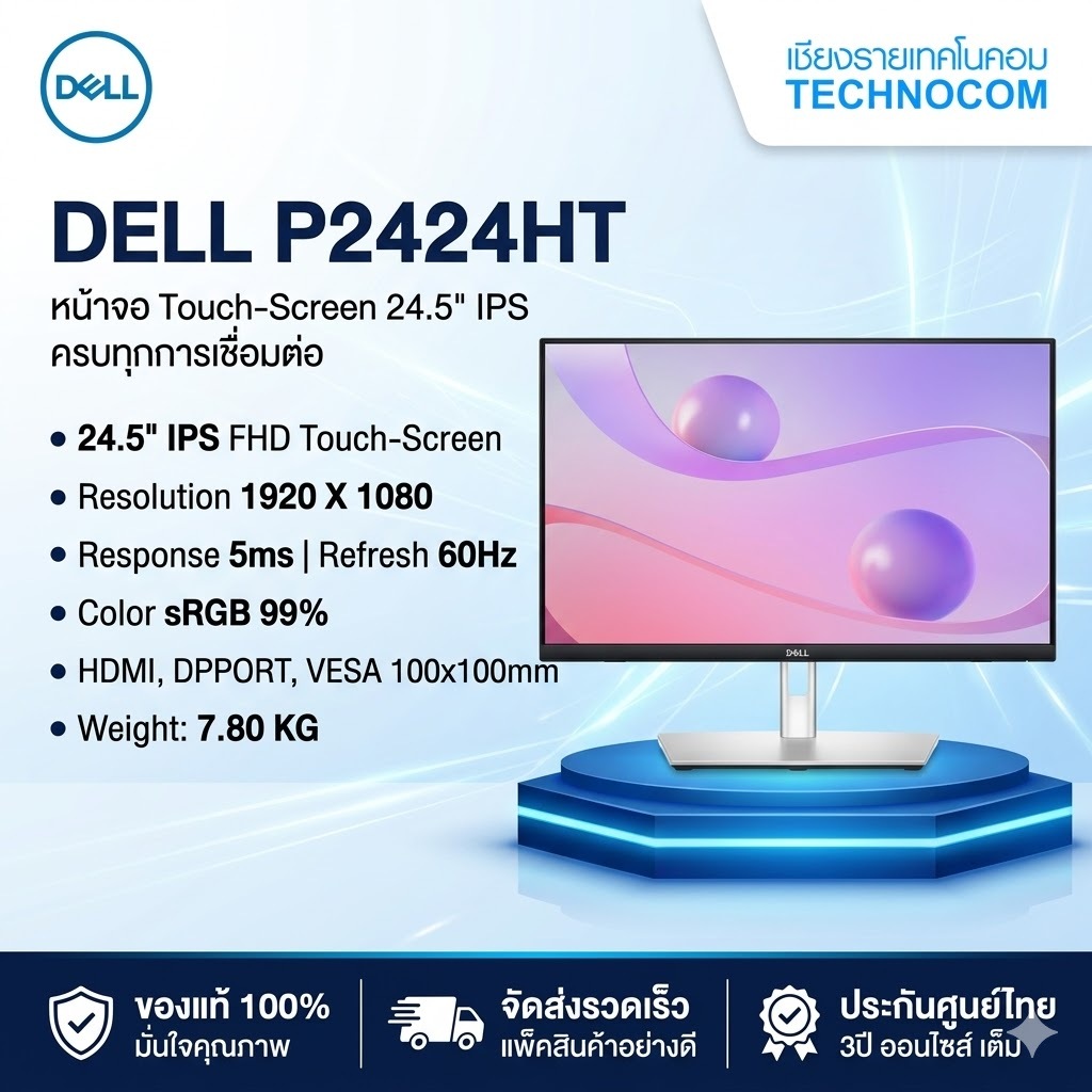 DELL MONITOR (มอนิเตอร์) 24" (P2424HT)