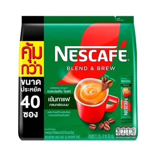 เนสกาแฟ ขนาด40ซอง สีแดง ริช อโรมา สีเขียว เอสเปรสโซ่ โรส