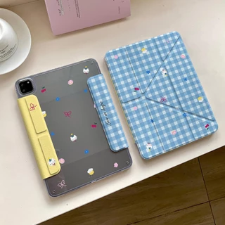 🚚ส่งใน 24 ชม🚚เคส iPad พับแบบ Y Gen10 Air13 Air8 ที่ใส่ปากกา โบว์เชอร์รี่ลูกแมว เคส iPad Gen11 Air7
