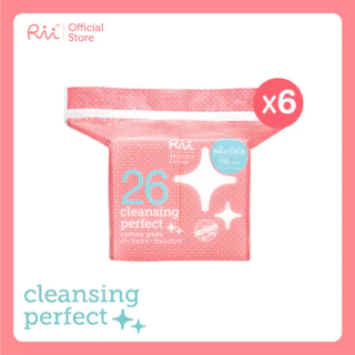 (แพ็คหก) Rii 26 Cleansing Perfect Cotton Pads 180 Pcs (Refill)