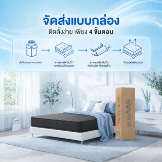 ที่นอนพ็อกเก็ตสปริงสัมผัสเย็น หนา 8 นิ้ว รุ่น Breeze ผสานเทคโนโลยีCool ระบายความร้อนดี นอนเย็นสบาย