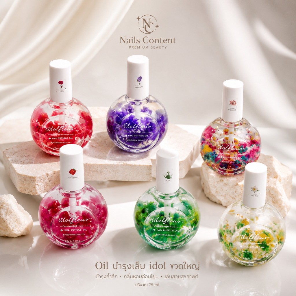 *มาใหม่*พร้อมส่ง Cuticle Oil น้ำมันดอกไม้บำรุงจมูกเล็บ ออยดอกไม้ มีดอกไม้แห้งด้านในมีกลิ่นหอม ขวดใหญ่ 27mlใช้ได้นานมาก