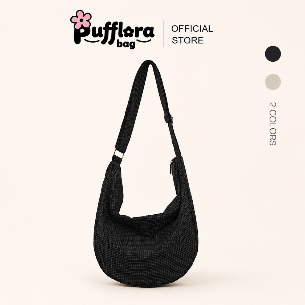 Pufflora กระเป๋าสะพายข้าง กระเป๋าโท้ท กระเป๋าเดินทาง รุ่น Active Tote Bag สายปรับระดับได้ ใบใหญ่ ใส่ของได้เยอะ