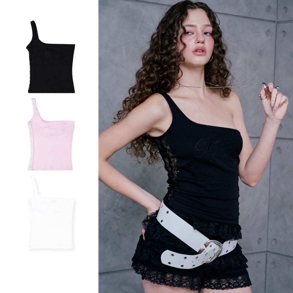 kome.offi เสื้อกล้ามปาดไหล่ รุ่น fleur top