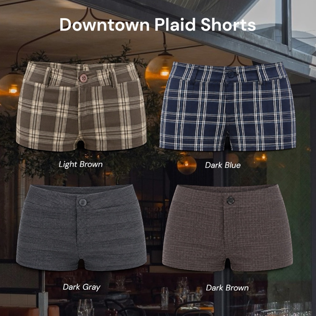 HH807🤎Downtown Plaid Shorts (450.-)