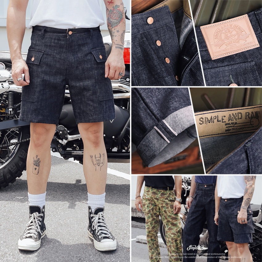 Simple&Raw - กางเกงยีนส์ขาสั้น Sk865 UnionDenim Shorts 16oz.