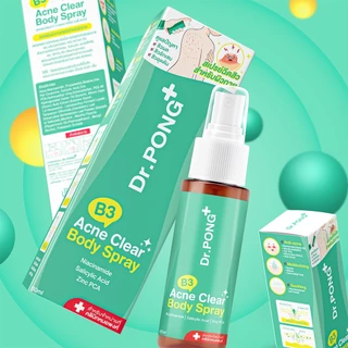 Dr.PONG B3 Acne Clear Body Spray สเปรย์ฉีดที่หลัง และลำตัว Niacinamide - BHA - ZincPCA