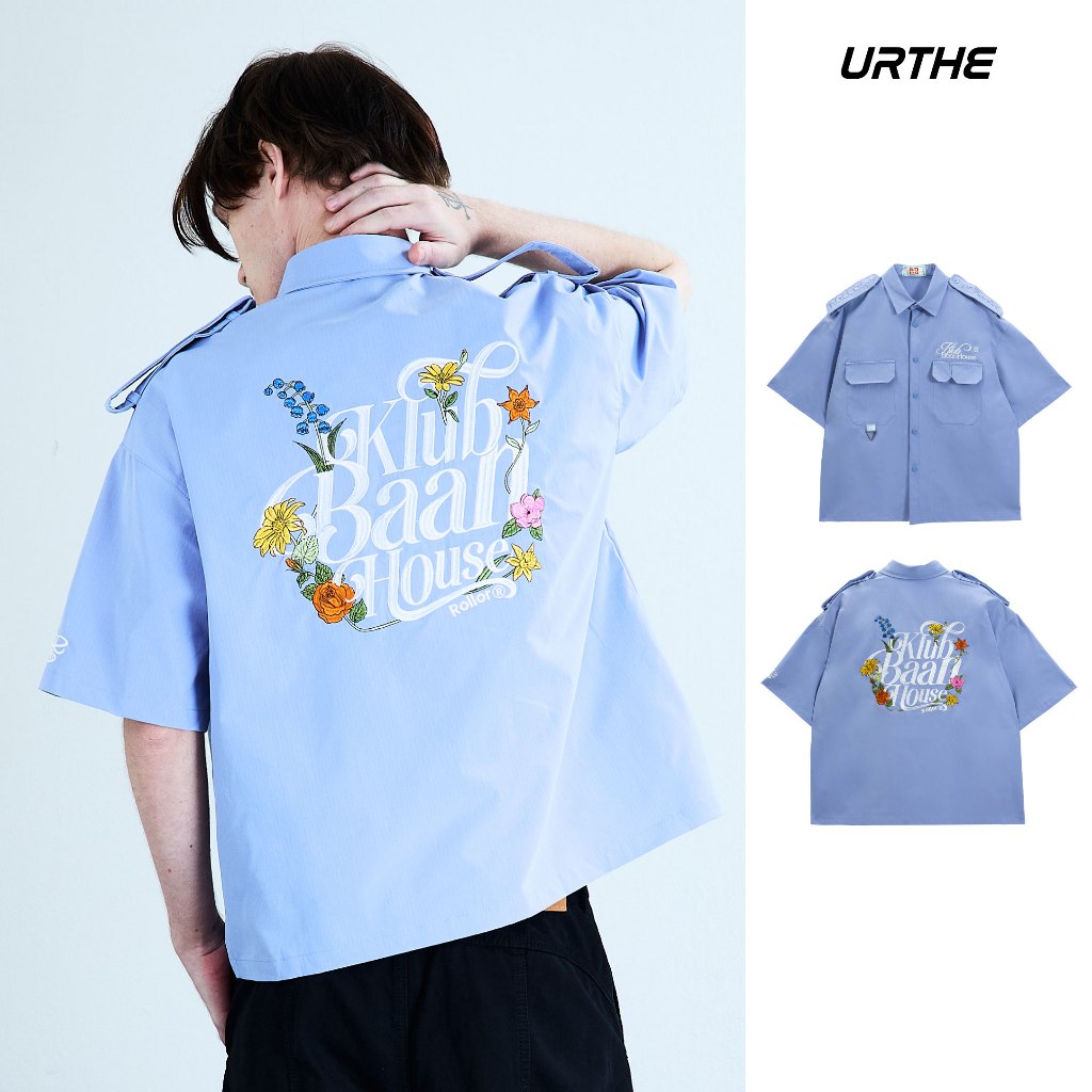 URTHE - เสื้อเชิ้ต Oversize รุ่น ROT DOISAN SHIRT - Col. ROLLOR KLUB BAAN HOUSE