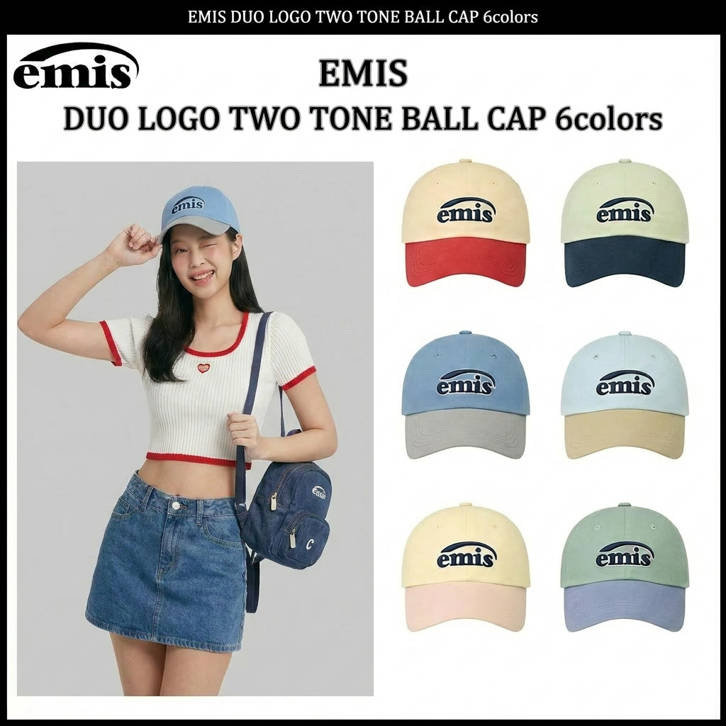 Emis DUO LOGO TWO TONE BALL CAP 6 สี (2026 ใหม่)