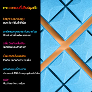 YAMAHA 12แผ่น แผ่นซับเสียง ฟองน้ำซับเสียง ขนาด 30x30x5 ซม.ลดเสียงสะท้อน ติดตั้งง่าย