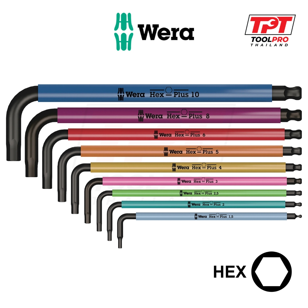 Wera ประแจ 950 SPKL Hex-Plus L-key Multicolour