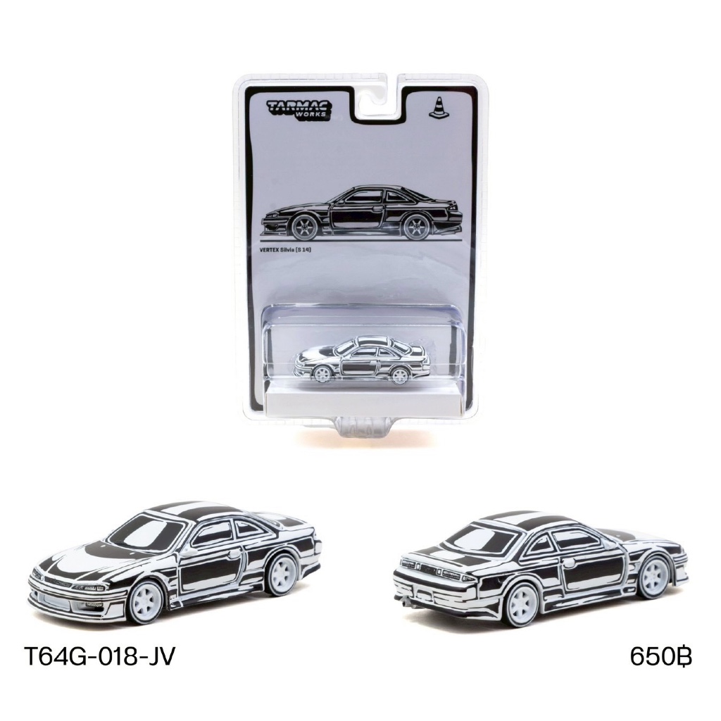 T64G-018-JV - VERTEX SILVIA S14 DESIGNED BY JOSHUA VIDES DIECAST SCALE MODEL CAR