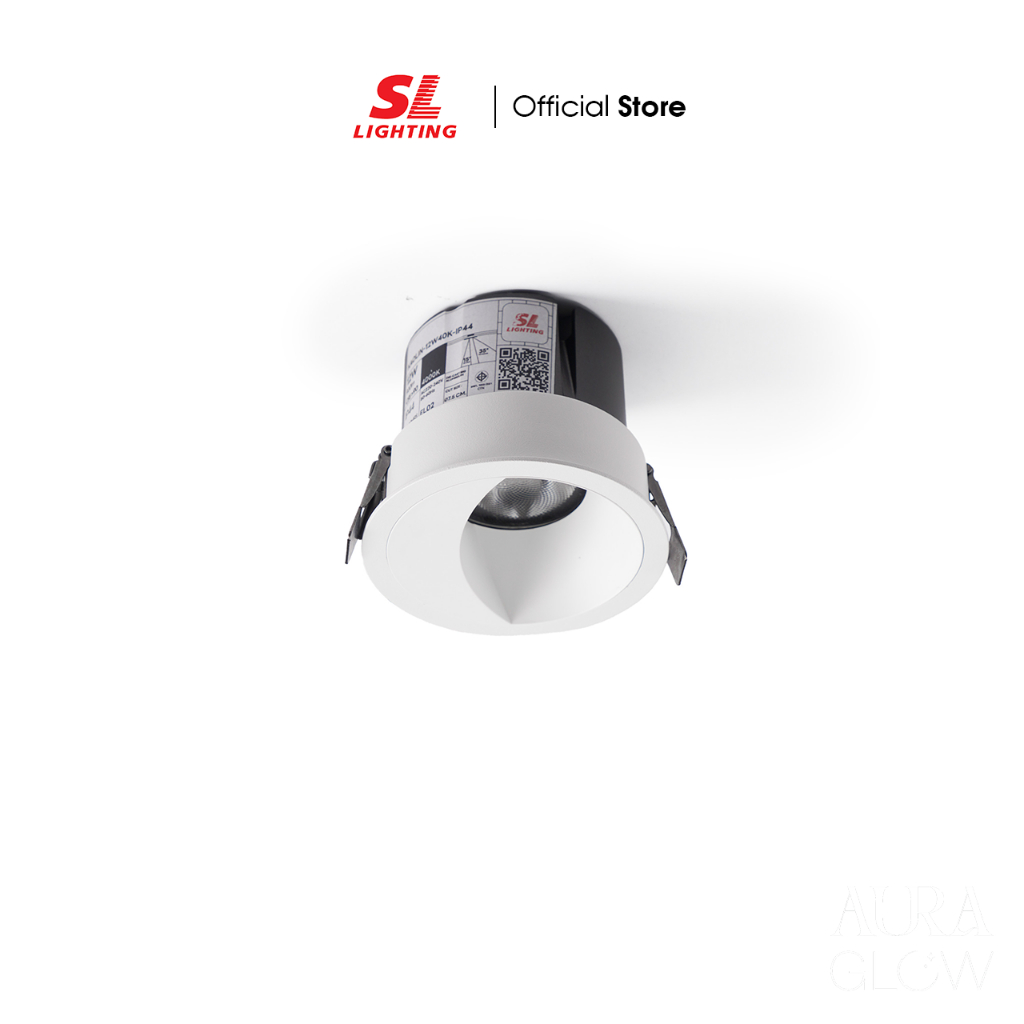 SL LIGHTING | KAOLIN LED Recessed Downlight โคมไฟฝังฝ้าหน้ากระจก 12W CRI 90 IP44