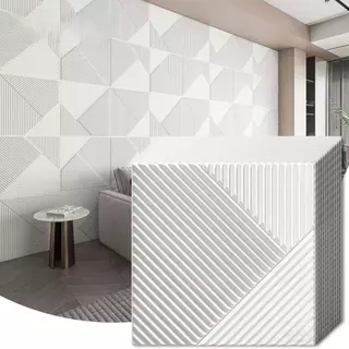 วอลเปเปอร์ติดผนัง3D ลายเพชร3มิติ ลายนูน วัสดุPVC wallpaper 3D *ไม่มีกาวในตัว พร้อมส่งจากโรงงานไทย