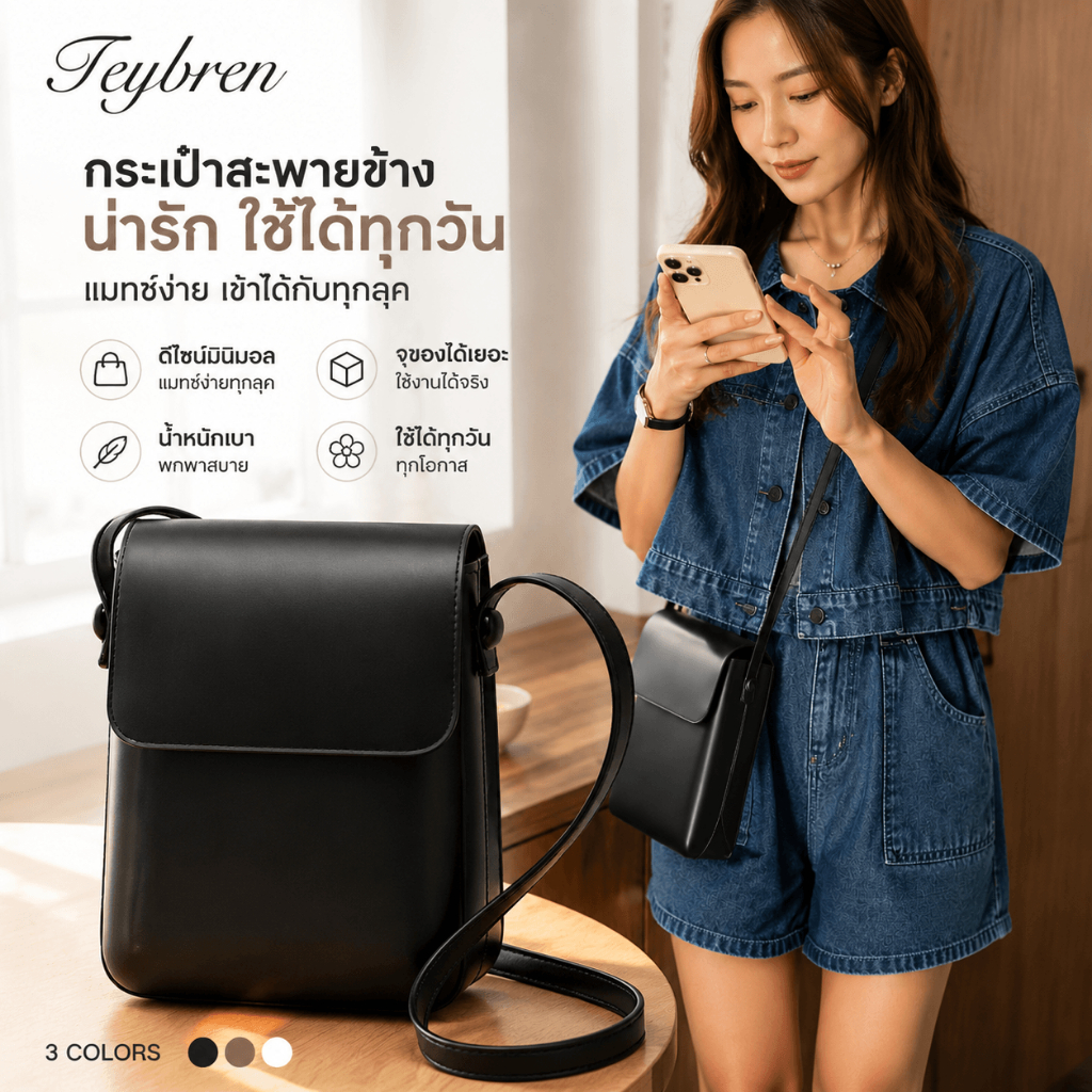 🔥ขายดี กระเป๋าโทรศัพท์ PU สะพายข้าง กระเป๋าใส่เหรียญแฟชั่นแนวตั้ง สไตล์เกาหลี แฟชั่นสําหรับผู้หญิง