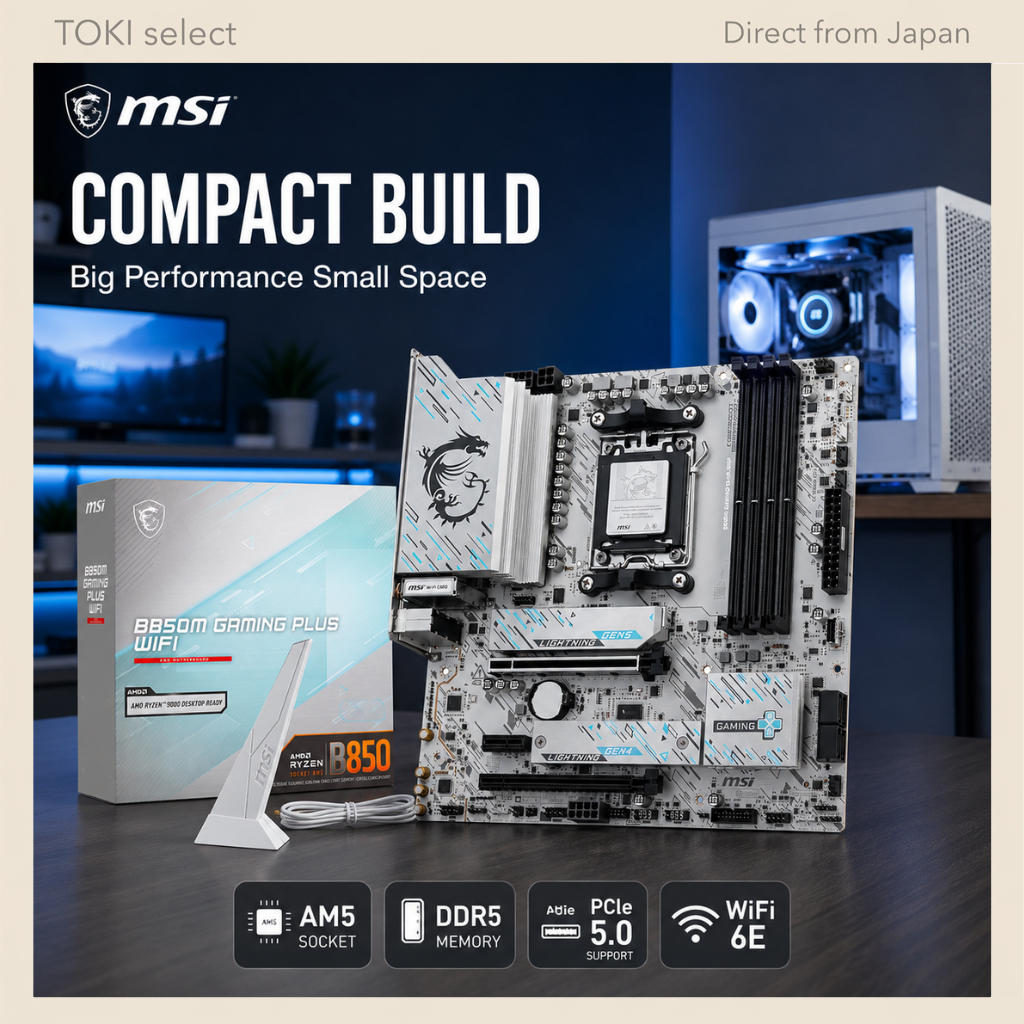 MSI B850M GAMING PLUS WIFI Micro-ATX Motherboard | AMD Ryzen 7000/8000/9000 | DDR5