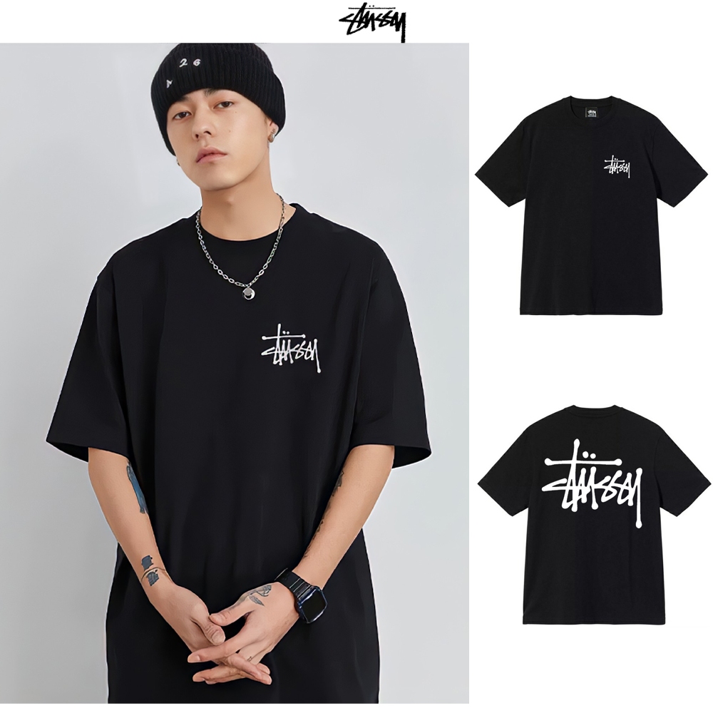 เสื้อยืด Stussy แท้ Basic Logo Tee Black(US)
